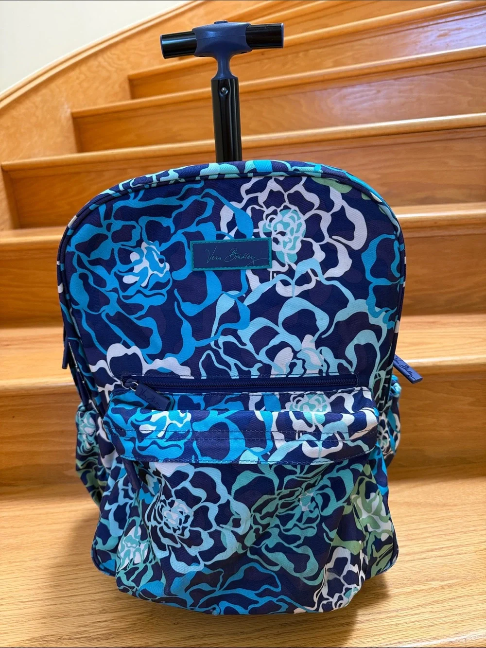 Vera Bradley Rolling Backpack in Katalina Blues